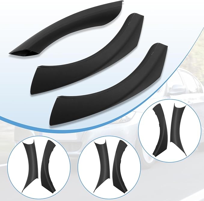 Compatible with BMW 3 Series Door Handle Covers E90/E91/E92/E93 2004-2011,6PCS Left and Right Passenger Interior Door Pull Handle Set for BMW 318i,320i,323i,325i,328i,330i,335i(Black)