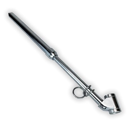 Haltec GA-135S Dual Foot Truck Service Angled Chrome Tire Air Gauge. Measures 10-150 PSI in 2 PSI Increments with Metal Indicator Bar.