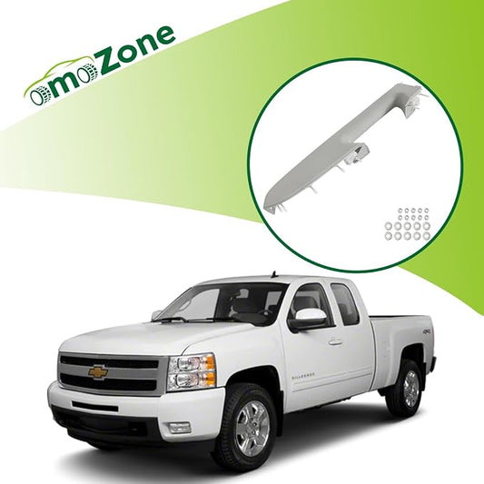 Upgraded Door Armrest Repair Kit Right Passenger Side Door Panel Handle Gray Compatible with 2010-2014 Chevy Silverado GMC Sierra 1500 2500HD 3500HD Replaces 22818471