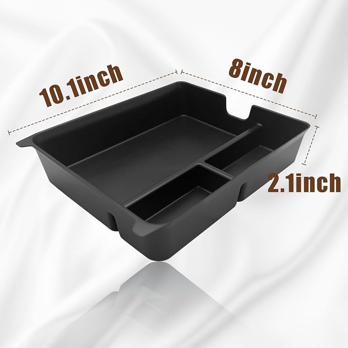 Muslogy Center Console Organizer Compatible with 2023-2026 Honda Pilot Accessories, 2024 2026 Ridgeline/2024-2026 Passport Center Console Storage Box Divider Inserts Interior ABS Material(Black)