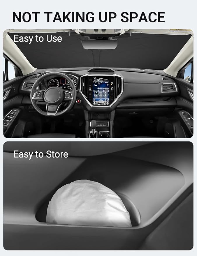 Proadsy 2026 Upgrade Windshield Sunshade Custom for 2019-2025 2026 Subaru Ascent 4-Layer Front Window Shade Reflective Heat UV Protector Foldable Sun Shade Visor Car Accessories