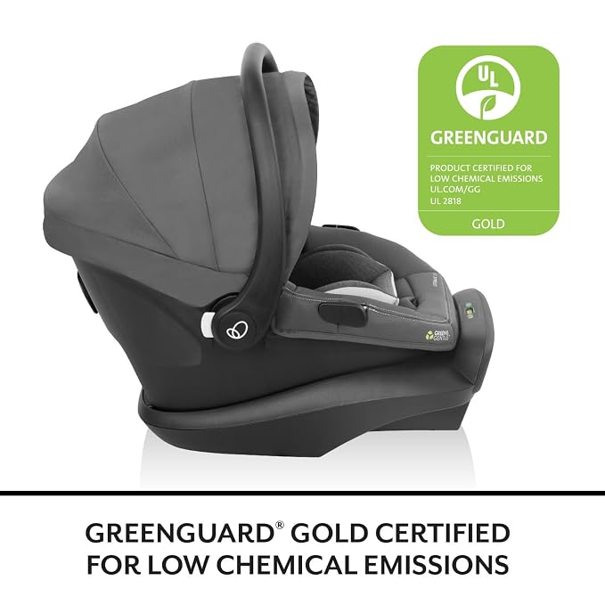 Evenflo LiteMax NXT Rear-Facing Lightweight Preemie and Infant Car Seat 3-30lbs. with SensorSafe. Easy Install with Base (Primrose Pink)