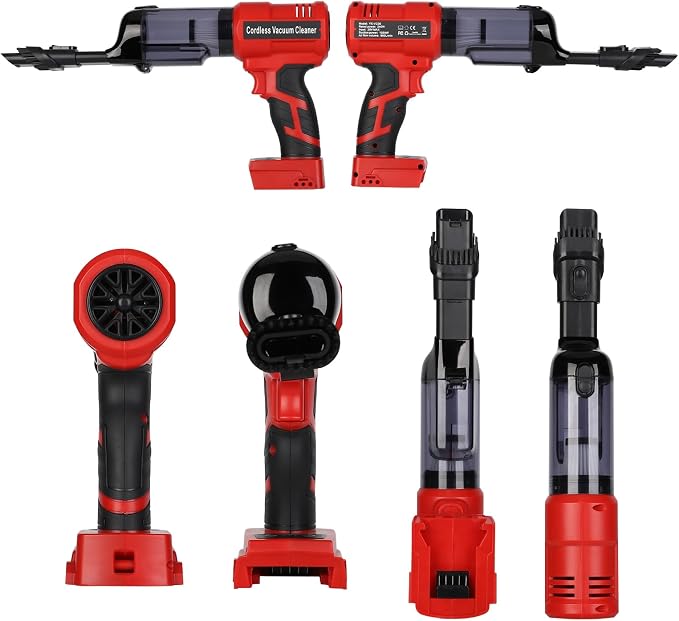 YEX-BUR Cordless Handheld Vacuum for Milwaukee 18V Battery(Tool Only), 240W Powerful Car Vacuum with Brushless Motor, 3-Speed, 5 Filters, Portable Vacuum Cleaner for Home Office Car Pet