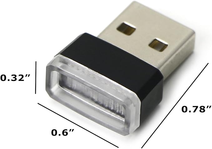 iJDMTOY Ultra Blue USB Plug-in Miniature LED Car Interior Ambient Accent Lighting Kit