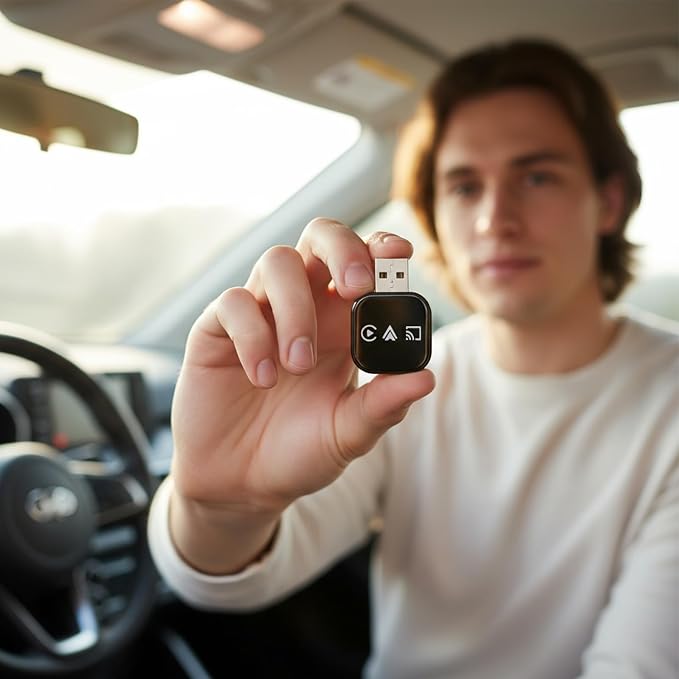Car Display Video Adapter - Plug Play Converter, Wireless Car Adapter to Play Video on Cars Screen, for Daily Commuting Long Distance Travel City Driving Music Streaming Calling | Parking Assistance