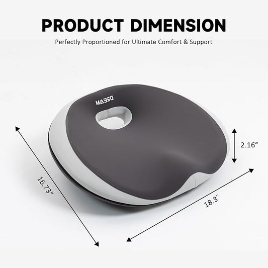 Donut Pillow Seat Cushion with Memory Foam for Tailbone Pain & Sciatica Relief - Ergonomic Hollow Office Chair Pad with Breathable Cover for Home Car Driving