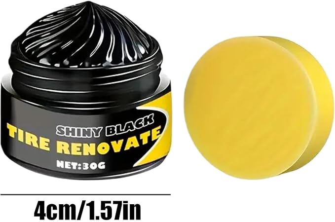 Tire Wax - Auto Wheel Gloss Repair | Car Tyre Refurbish Wax | for Mechanics Drivers Detailers Groomers Modifiers Racers Truckes SUVs RVs Garage Sedans Shops