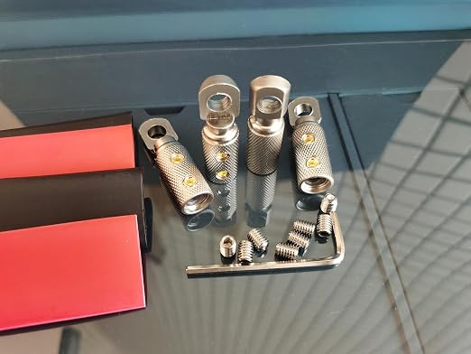 4 Gauge Wire Terminal Connector 5/16 Ring Wiring Terminals 4AWG Power Wire Lugs with Heat Shrink Tube Set (4PCS)