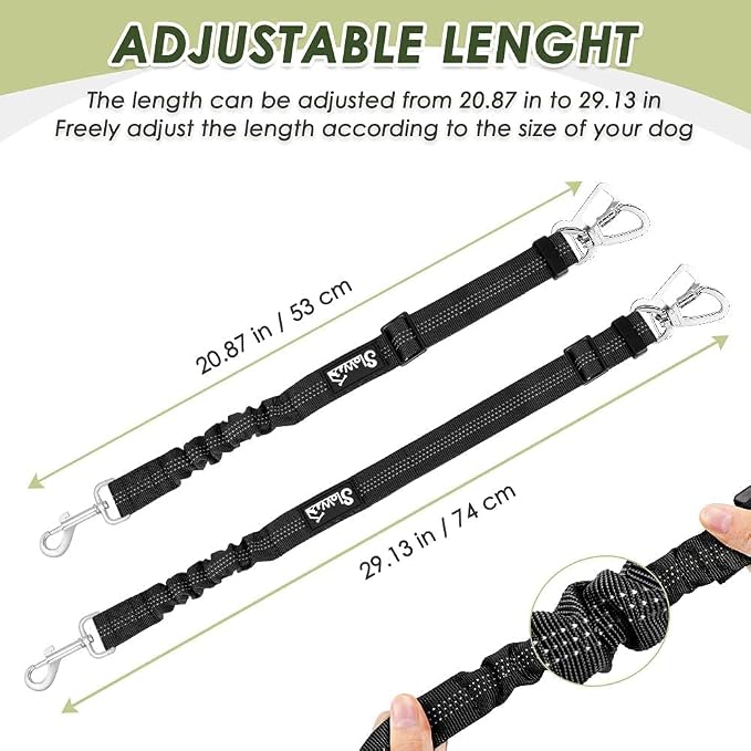 Lukovee Dog Car Harness Seat Belt, Adjustable Mesh Breathable Vest with Elastic Bungee Tether, Soft Padded 2-in-1 Safety Car Harness Seatbelt for Small Medium Large Dogs (Black,XXXS)