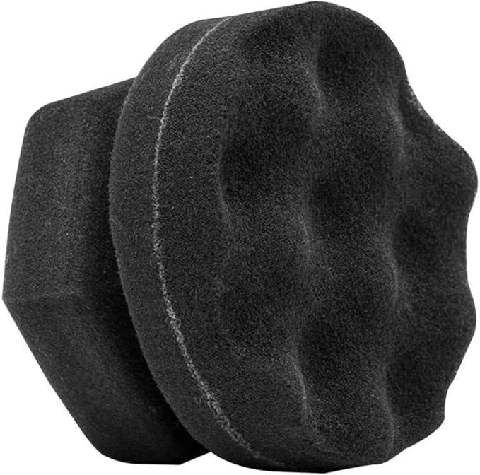 Tire Dressing Shine Applicator (4 Pack), Round Grip Deeper Tire Brush Dressing Applicator Pad Wave to Reach Trim Makes Detailing Tires Easier -, Washable, and Reusable