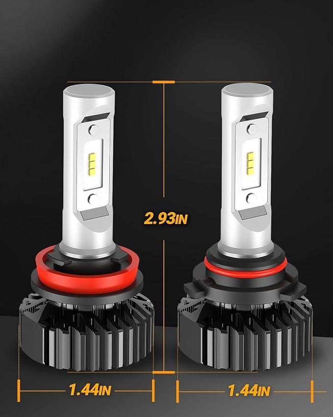 SEALIGHT H11/H9/H8 and 9005/HB3 Fog Light Bulbs Combo, 9005 H11 Fog Bulbs with Cool White, Plug and Play, Pack of 4