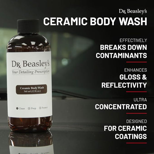 Dr. Beasley's Ceramic Body Wash 1 Gallon - Elite Car Care for Ceramic Coated Vehicles, Breaks Down Contaminants, Ultra Concentrated, Enhances Gloss & Reflectivity