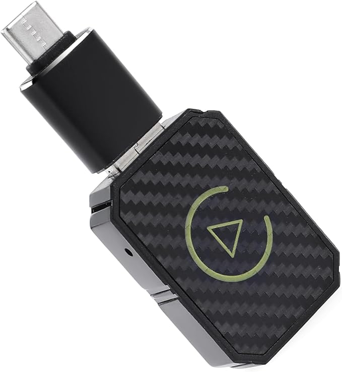 2in1 CarPlay Adapter for iPhone Android, USB Cable Low Delay iOS10+ | 2-in-1 for iPhone and Android, Ultra Low Delay, Built-in USB Cable, Auto Reconnect