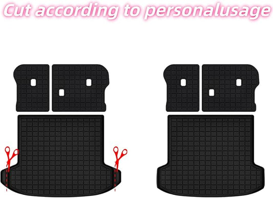 Cargo Mat with Backrest Protection for 2026 KIA Sportage(fit for Fuel&Hybrid),TPE All Weather Protection Cargo Liner with Velcro Rear Seats Backrest car Accessories-Black