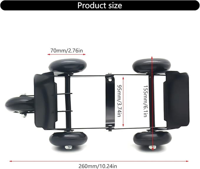 High Strength Motorcycle Relocation Tool for Narrow Areas Quick Relocation and Tire Emergencies Easy Handling & Storage