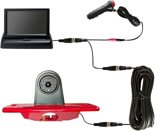 Reversing Camera Kit Compatible with Citroen for Jumpy 2007-2016 with 4.3-inch Monitor Reverse Camera(Foldingdisplay)
