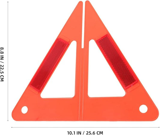 MAGICLULU Car Road Safety Kit 2pcs Reflective Emergency Warning Triangles with Plastic Triangle Signs for Roadside Vehicle Warning and Breakdown Safety