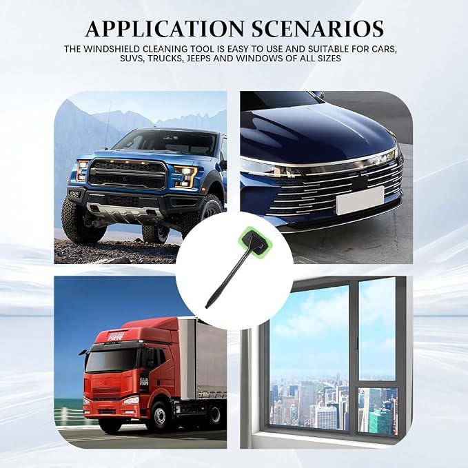 Car Windshield Cleaning Tool, Soft Car Interior Detailing Kit Tools, Automotive Window Dust Removal Tools and Supplies, General Washing Brush are Suitable for Cars, SUVs and Trucks