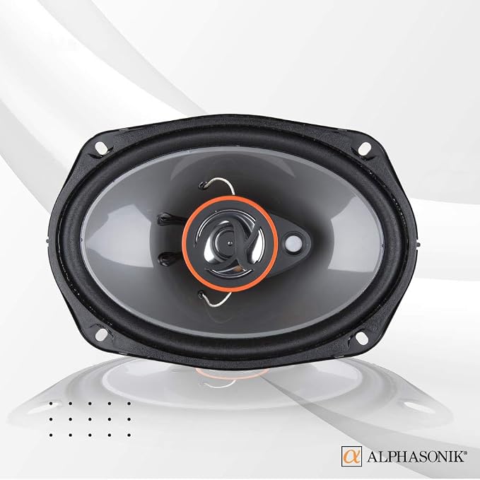 Alphasonik AS268P Loudspeakers 2 Pairs of 6X8 350W Max 3-Way Speakers 4 Ohms Premium Quality Audio Door Speakers for Car or Truck Stereo Sound System