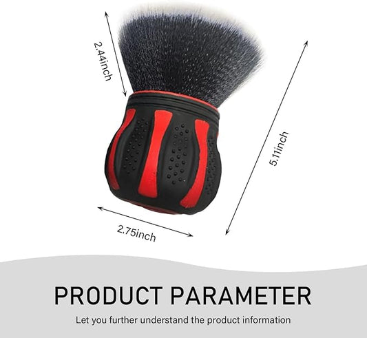 Car Cleaning Brush, Air Conditioning Vent Seat Gap Detail Dust Removal Brush with Storage Rack, Multi-Function Ball Soft Brush with Non-Slip Handle, for Most Cars Trucks Home (Red)