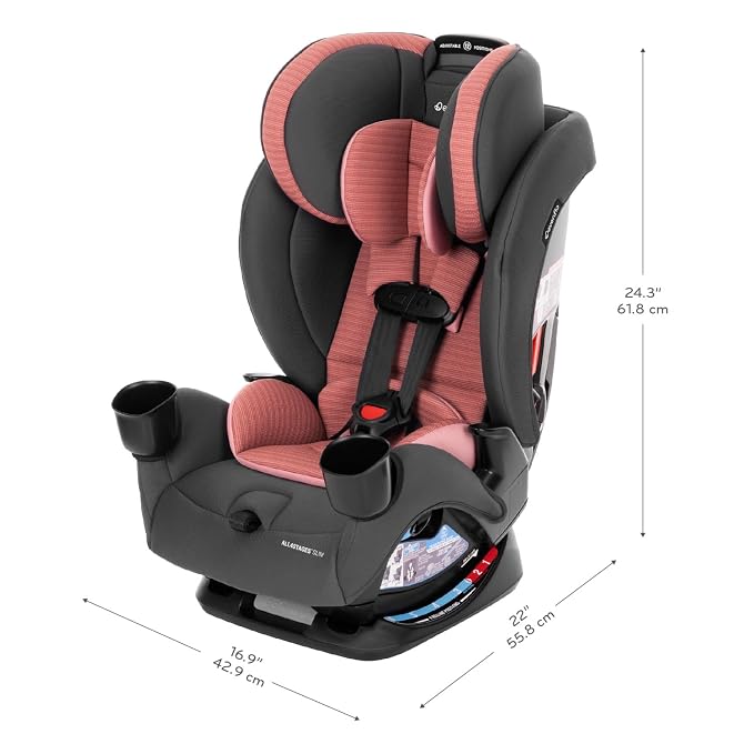 Evenflo All4Stages Slim 4-in-1 Convertible Car Seat (Sanibel Pink)