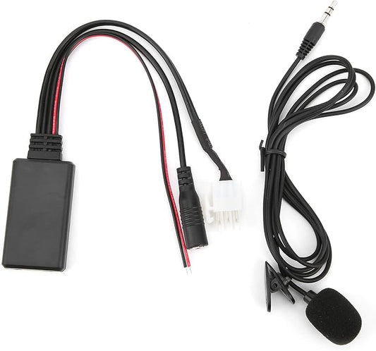 DC 12V Car Audio Cable AUX Bluetooth 5.0 Adapter, Auto Audio Adapter Replacement for Honda Goldwing GL1800