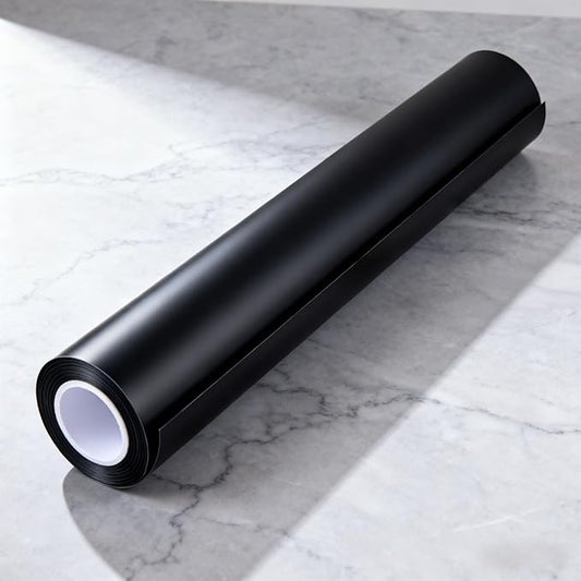 MHOO Car Wrap Film TPH Matte Black Stretch Film Fabric Perfect for car Decorate &Paint Anti-Collision Protection car Film TPH Paint Protective Film (2X5ft)