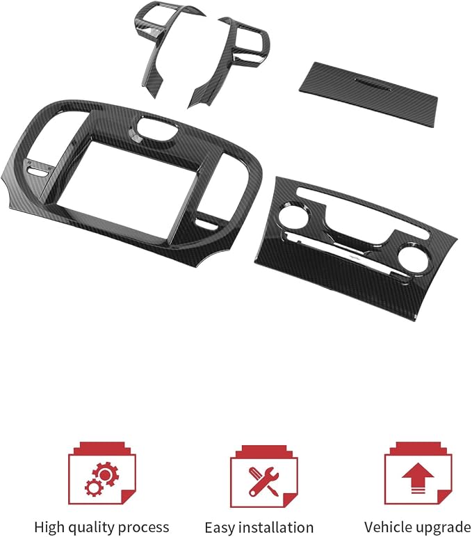 JeCar 5pcs Carbon Fiber Interior Trim Kit Interior Accessories for 2011-2014 Chrysler 300/300C