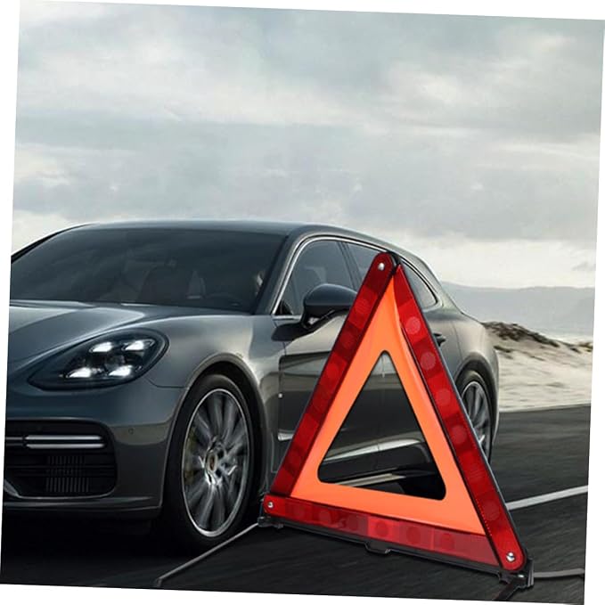 Automotive Warning Triangle Sign Roadside Hazard Kit Design for Trucks Suvs