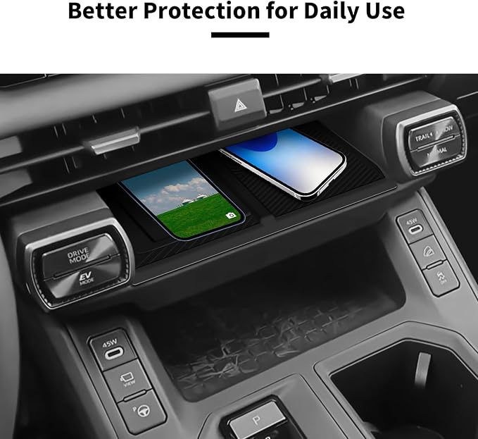 Wireless Charging Protective Mat for Toyota RAV4 2026 Accessories, Center Console Wireless Charger Mat Phone Charge Area Silicone Mat Silicone Pad for Toyota RAV4 2026
