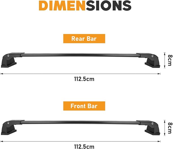 Roof Rack Cross Bar Compatible with Kia Soul 2014 2015 2016 2017 2018 2019 Roof Rack Cross Bars Aluminum Adjustable Roof Rack Rail