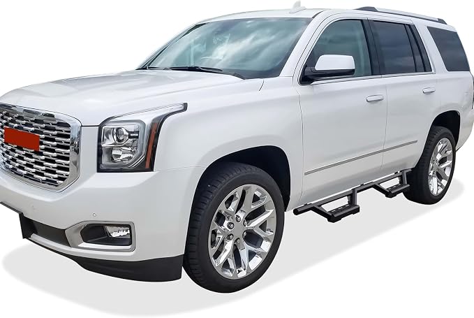 APS Drop Steps Running Boards Compatible with Suburban Yukon XL 2005-2020 (Exclude Z71 Hybrid) & Avalanche 03-13 (Without Body Cladding) | Stainless Steel Side Steps | 5-Year Warranty