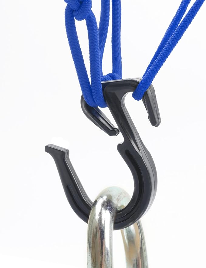 PowerTye 50153 Blue 15"X15" Cargo Net featuring 6 Adjustable Hooks & Tight 2"x2" Mesh