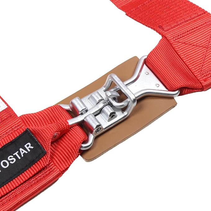 Kyostar 4 Point Harness Set 3 Inch with Ultra Soft Heavy Duty Shoulder Pads (8163 Red)