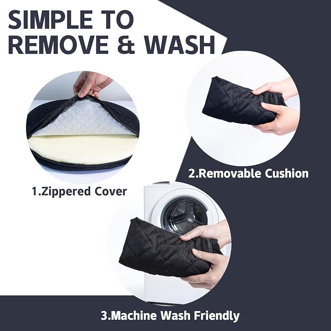 Elevated Dog Booster Seat for Small Dogs, Pet Travel Bed with Safety Leash, Anti-Slip Base, Soft Velvet, Removable Washable Cover, Secure for Pets Up to 30 lbs