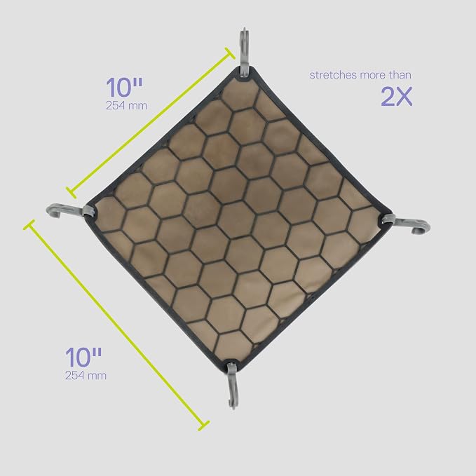 Delta Cycle ElastoTarp Bike Cargo Net - Weatherproof Silicone Stretch Cover Bicycle Rack Net, Kayak Cargo Net Keeps Luggage Dry and Secure