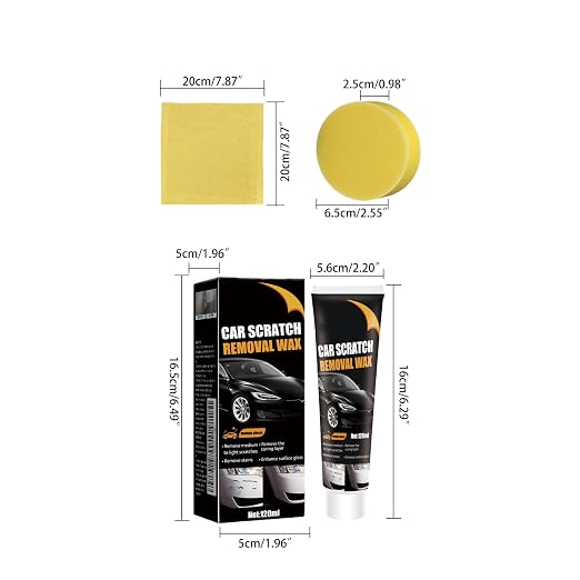 Scratch Remover for Vehicles,2026 New Scratch Removal Wax,Containing Wiping Sponge car Paint Scratch Repair Polishing Wax,Used for Deep Scratches on Various Vehicles (1pc)