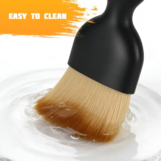 5PCS Car Detailing Brush Kit, Ultra Soft Boars Vehicle Detailing Duster Brush Set for Exterior Interior, Multi-Use Automotive Interior Dusting Cleaning Kit, Universal for Vehicles