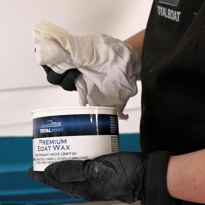 TotalBoat Premium Marine Paste Wax (14 Oz) | Protects & Seals Gelcoat, Paint & Metals | High Gloss | for Boats, RVs, Cars | Clear Coat Safe