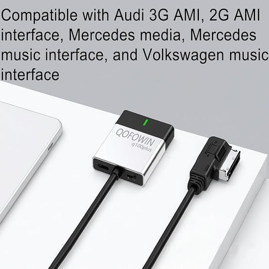 Audi Bluetooth car Music High-Definition Adapter,Wireless Audio Music Adapter,Compatible with Audi 3G AMI, 2G AMI Interfaces,Mercedes Media,Mercedes Music,and Volkswagen Music Interface