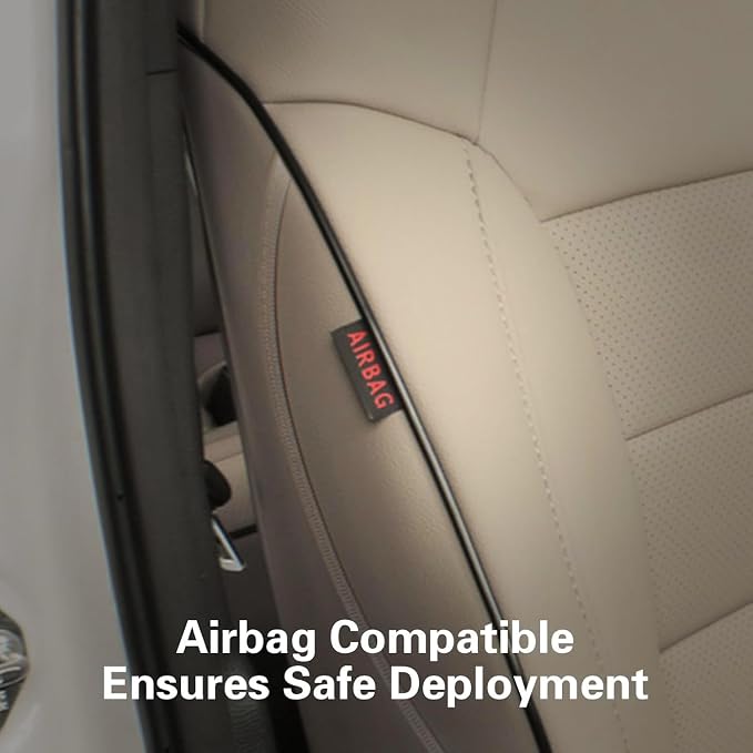 EKR Rav4 Seat Covers Custom Fit for Toyota RAV4 Adventure,TRD-Off Road 2019 2020 2021 2022 2023 2024, Leather Car Seat Cover Full Set for SUV,Faux Leather(Beige)
