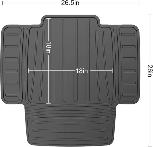 insefocc TPE Car Seat Protector for Child Car Seat, Waterproof Anti‑Slip No Imprints Car Seat Cover, Universal Booster Seat Protector for Baby & Pet, BPA‑Free Under Seat Car Mat(Black 2pc)