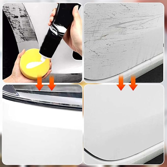 Car Scratch Repair Wax with Sponge and Towel, 2026 New Upgrade Car Scratch Remover Wax, Automotive Scratch Repair, Professional Car Paint Repair Compound for Deep Scratches (120g*2)