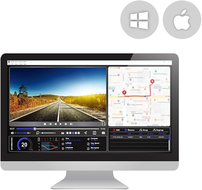 Kenwood DRV-A700WDP DRV-A700WDP Dash Cam and Rear Cam Package