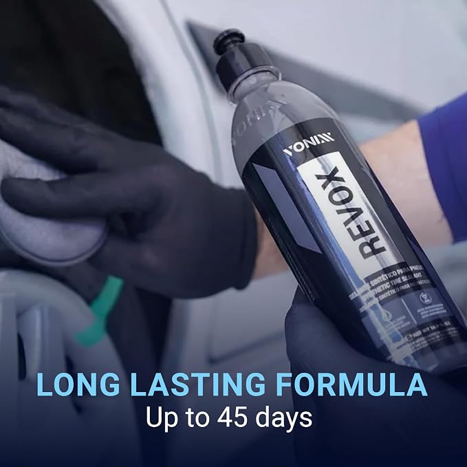 Vonixx Revox Synthetic Tire Sealant | Water Repellency & UV Protection | Solvent Free | Enhanced Resistance to Mud & Rain | Elevate Your Vehicle's Appearance and Protection | 16.9 fl oz (500 ml)