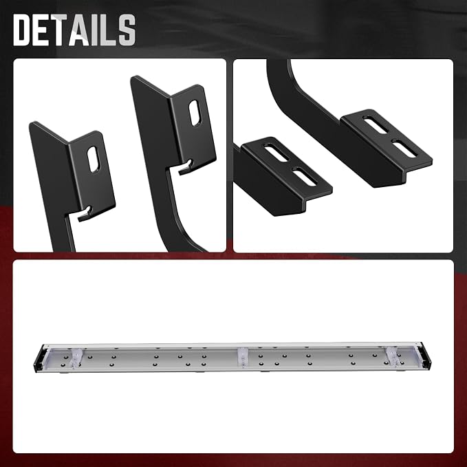 DNA Motoring 6.5" Flat Running Boards Side Step Nerf Rails Bars Compatible with 2004-2014 Ford F150, Fits Standard Cab Models, STEPB-U-F15004-T1-S