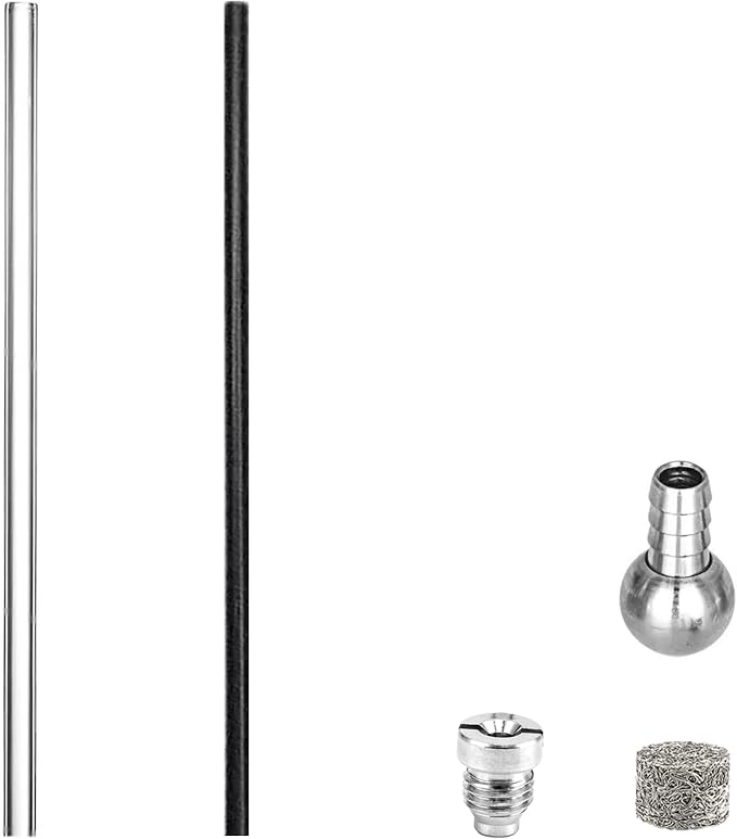 Raincovo Foam Cannon Tube with Stainless Steel Ball Filter, 1.1mm Orifice Nozzle and Foam Maker