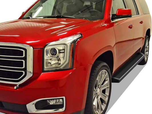 APS Running Boards (Nerf Bars Side Steps) Compatible with Chevy Suburban GMC Yukon XL 2005-2020 (Exclude Z71 Hybrid) & Avalanche 03-13 Without Cladding (Black Powder Coated Running Board Style)