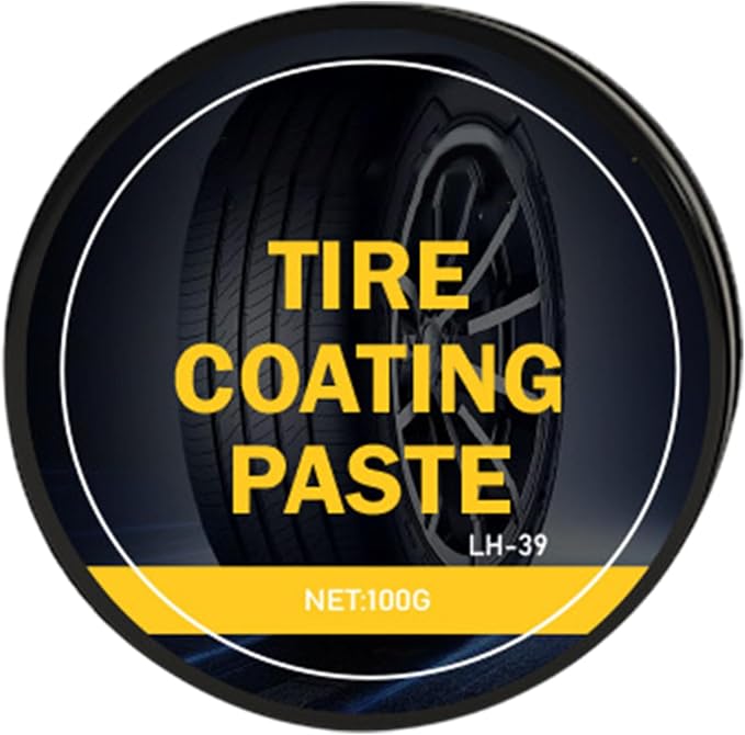 Tire Shine Paste - Black High Gloss Dressing, Tyre Coating Gel, Automotive Waxing Tool, Durable Vehicle Finish | Ideal for Car Motorcycle Truck Wheel Rim Cleaning Renovation Maintenance Refurbishing