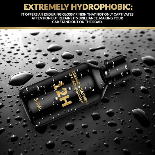12H Advanced Graphene Ceramic Coating for Cars (30ml x 2) - Car Detailing Kit, Long-Lasting Protection, Ultra High Gloss, Easy Application